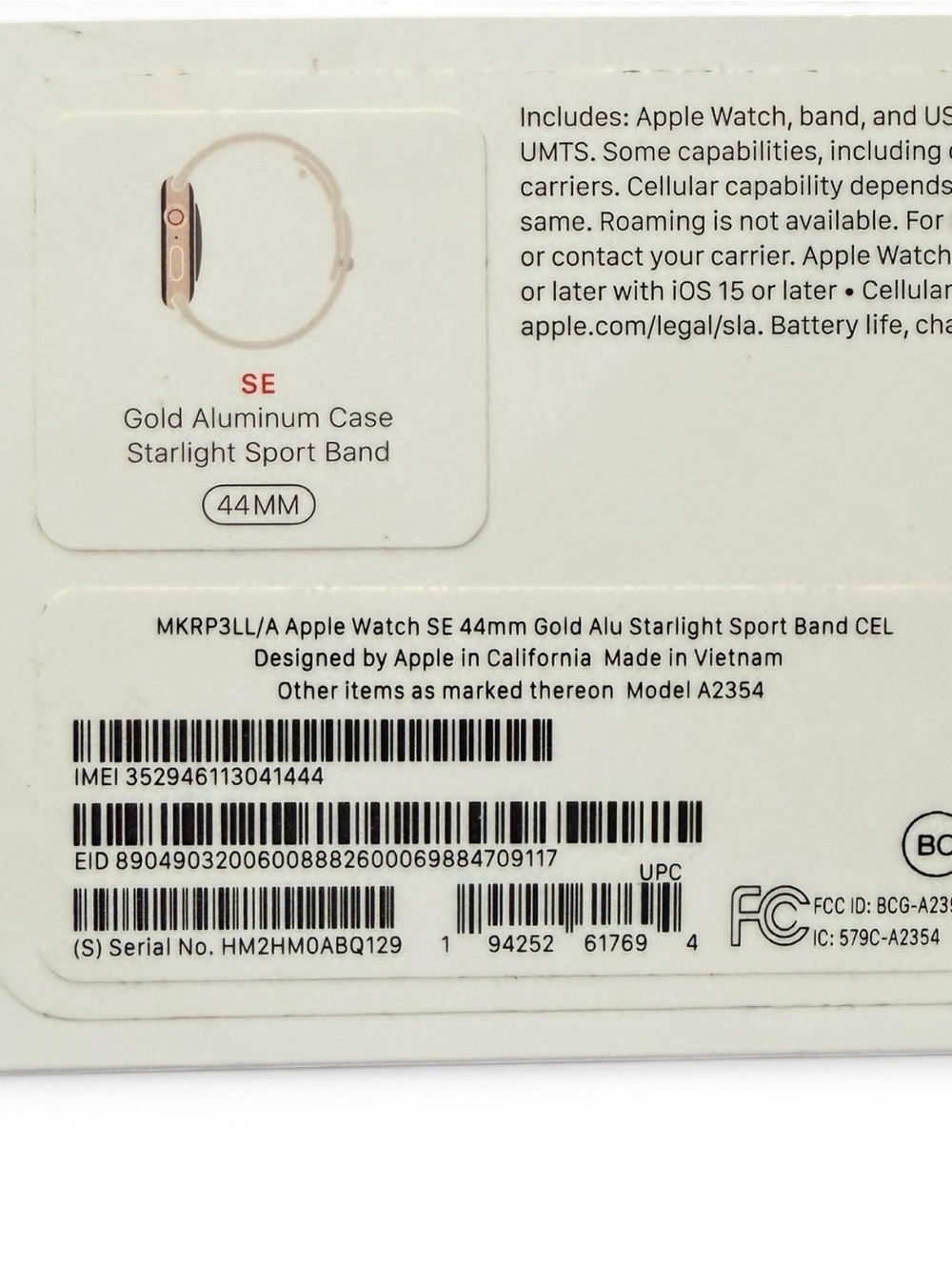 Apple Watch SE 44mm Gold Cellular- Reset- Read Description - Picture 8 of 11